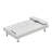 White Bed With Armrest & Two Holders, Stainless Leg, Solid Wood Build, Applicable To Different Scenes, Easy Assembly, 600Lbs Weight Limit Anywhere, Bearing Capacity-577858328