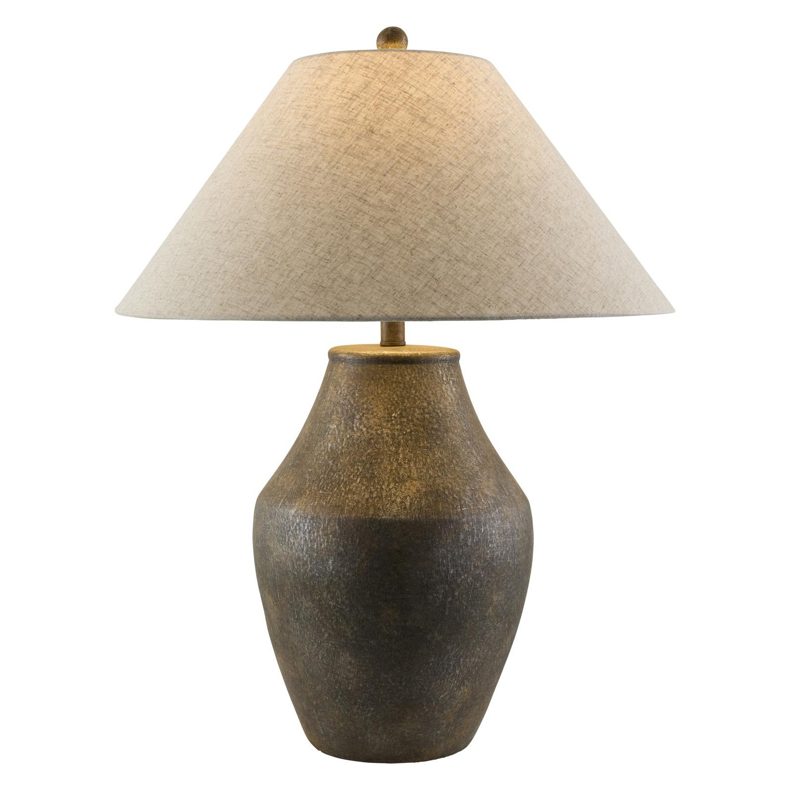 Batavia Ceramic Table Lamp, Brown, Wheat