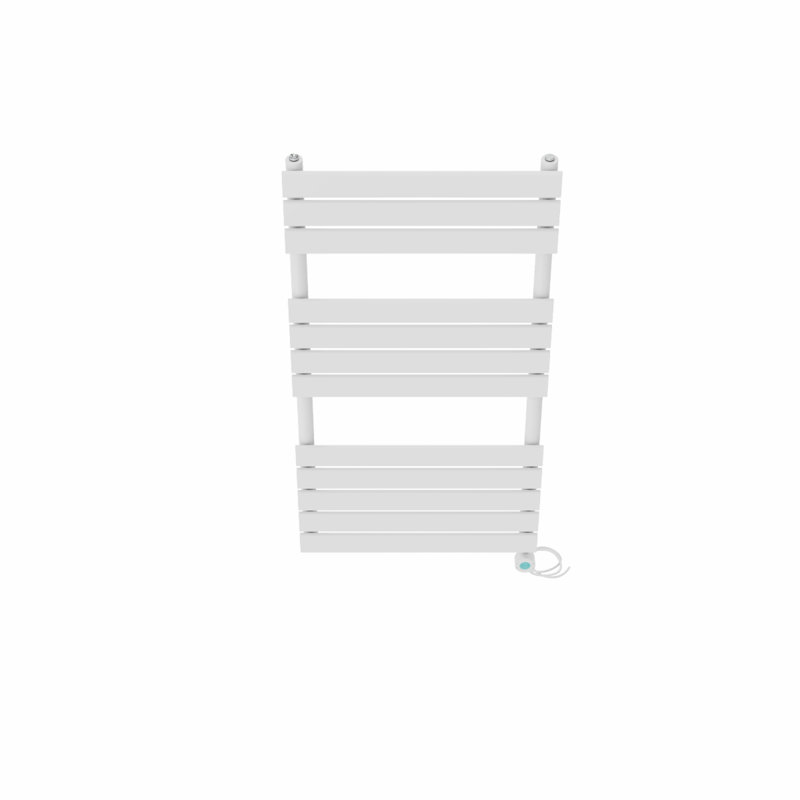 Flat Panel Towel Rail Heated Towel Rails, 120cm H x 60cm W x 6.2cm D, White