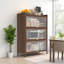 Armoire de 44 po de hauteur à 3 portes basculantes en métal, avec amplement d'espace de rangement pour la chambre à coucher