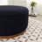 Eloni Round Fabric Upholstered Solid Wood Ottoman-333302355