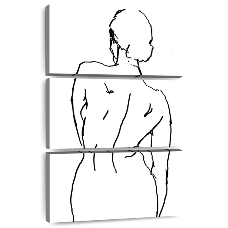 Étude de figurine minimaliste Leisha II, H 57 po x l 36 po