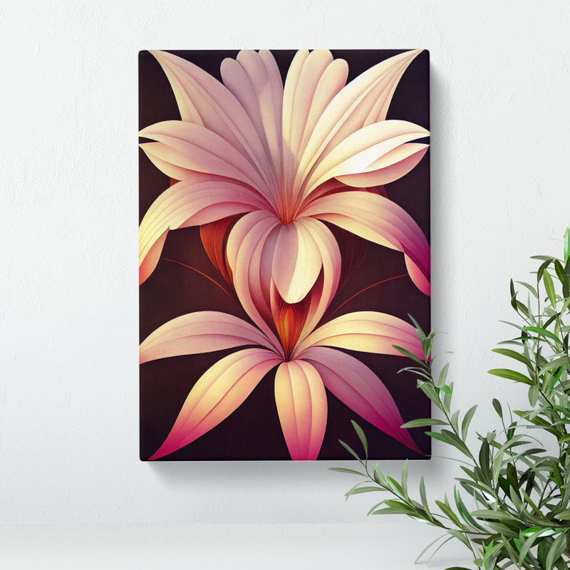 Striking Flowers - Wrapped Canvas Print, 50cm H x 35cm W x 3cm D