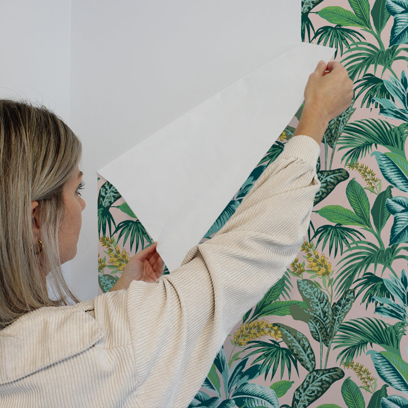Papier peint adhésif Palm Havana, Vert