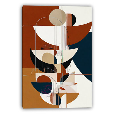 Modern Geometry Mosaic Wrapped Canvas Wall Art