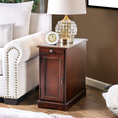 Korhonen 12" W Storage End Table with Built-In Outlets