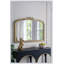 Miroir à arche dorée de style baroque 40,2 "x 29,9"