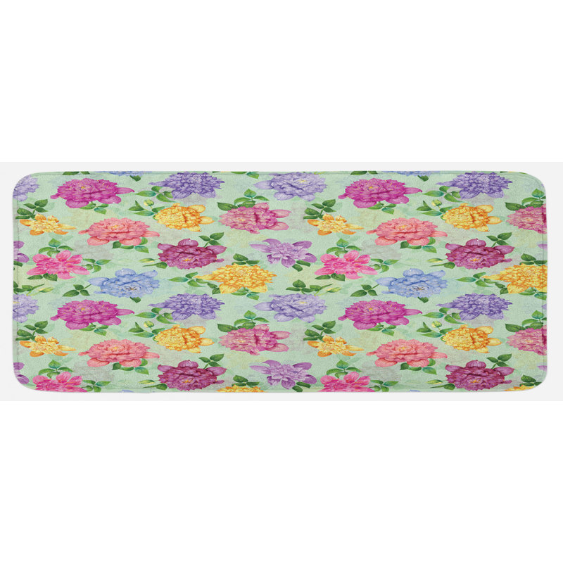 Tapis de cuisine dahlia