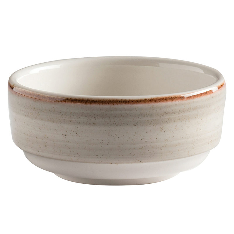 GET Bol à grignoter en porcelaine haute résistance, 3,8 onces, gris (ensemble de 12)
