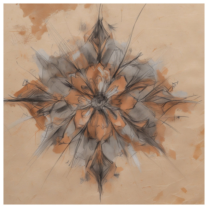 Abstract Floral Sketch Comforter, Twin Extra Long