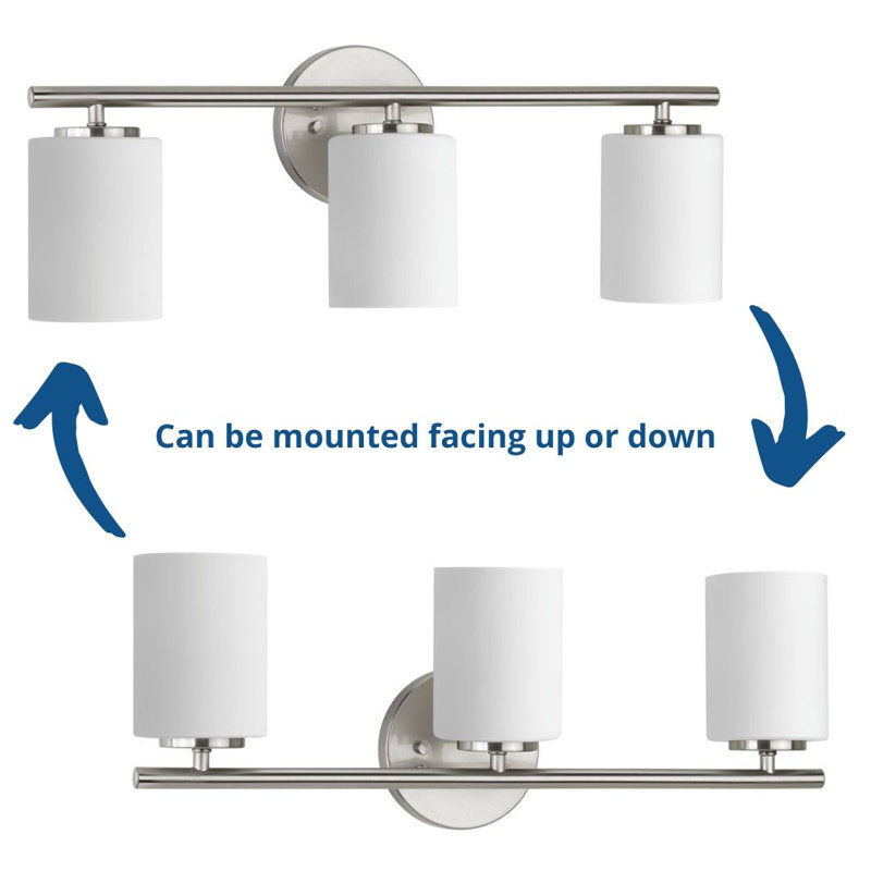 Steelville 3 - Light Dimmable Vanity Light, Brushed Nickel