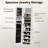 LED Jewelry Cabinet with Full-length Mirror, 360°Swivel Jewelry Armoire Organizer-1910878336