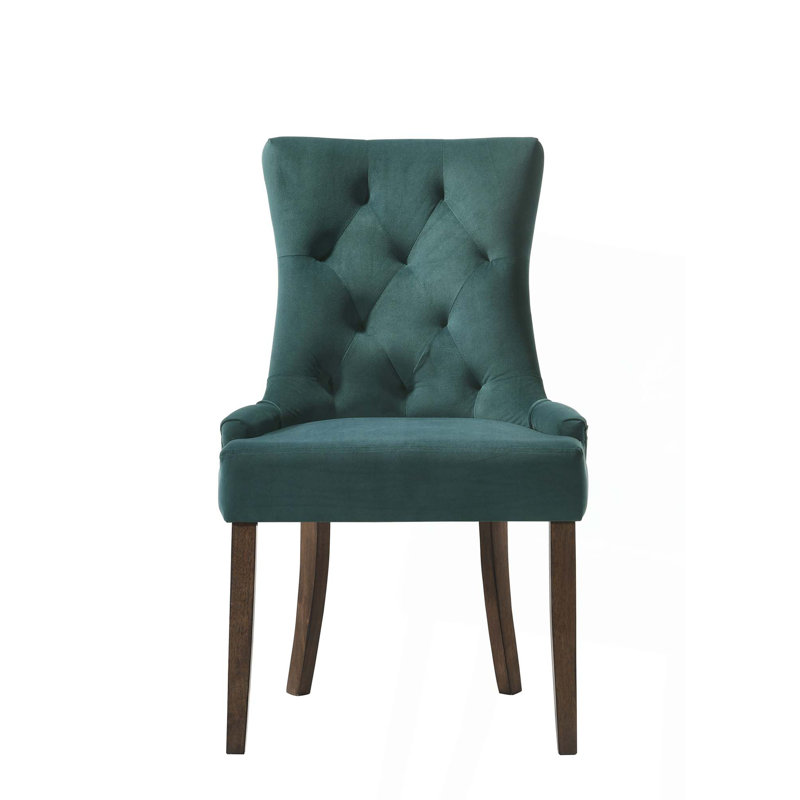 Chaise d'appoint, chaise d'appoint, ensemble de 2, Velours vert