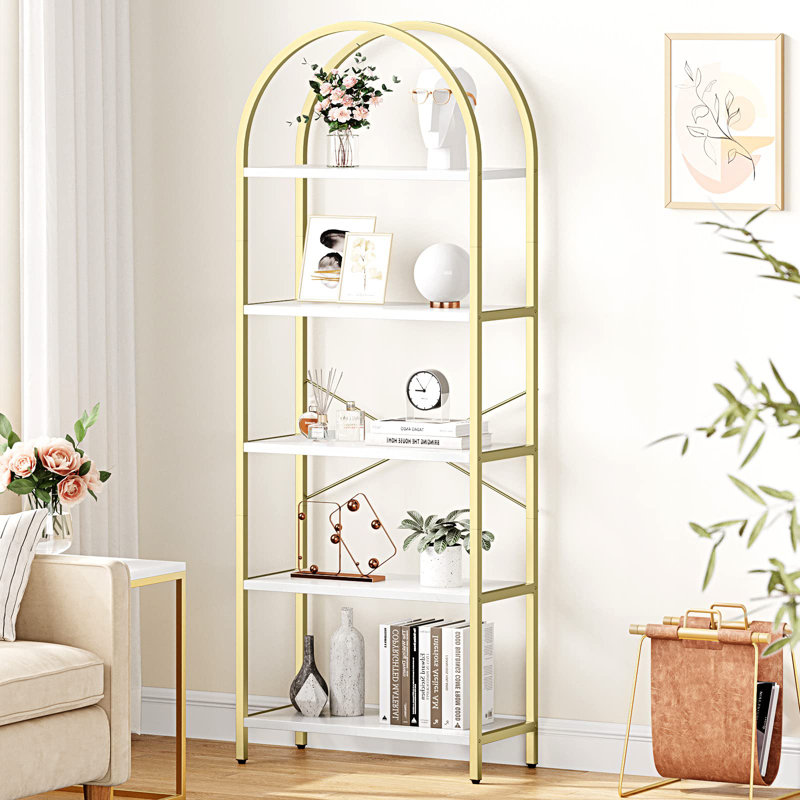 Geometric Bookcase, Gold