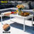 5-Pcs Metal Outdoor Patio Conversation Sets with Updated Coffee Table & Olefin Cushions-1234553002