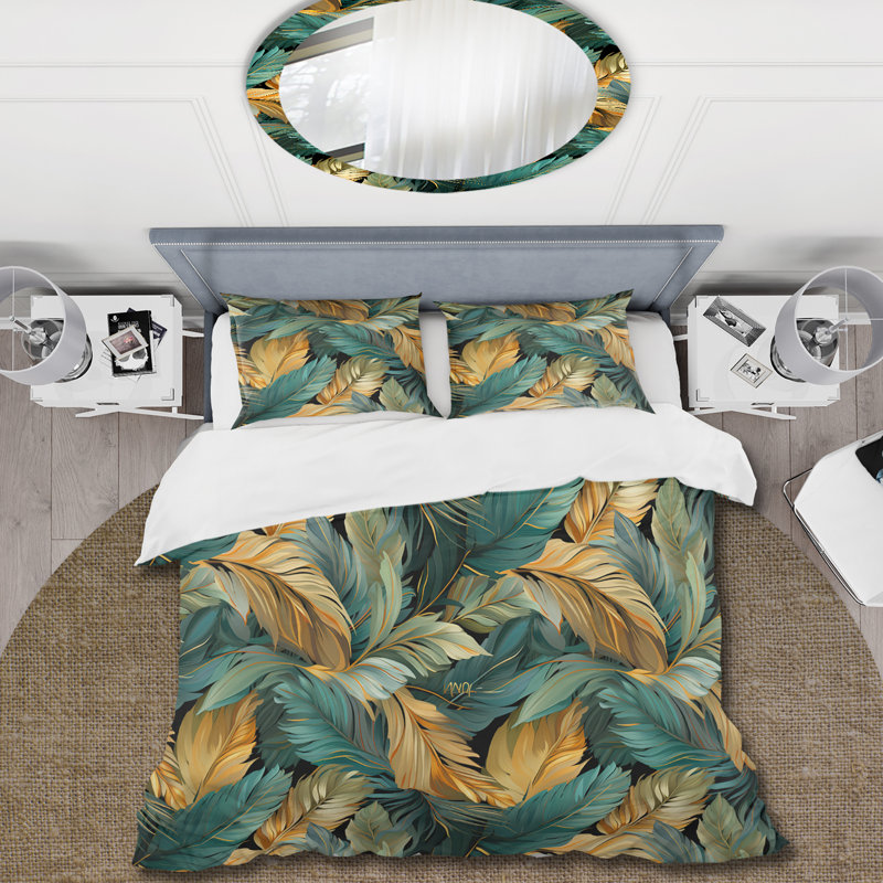 Literie Mirage Radiance, Housse de couette pour grand lit et 2 taies décor