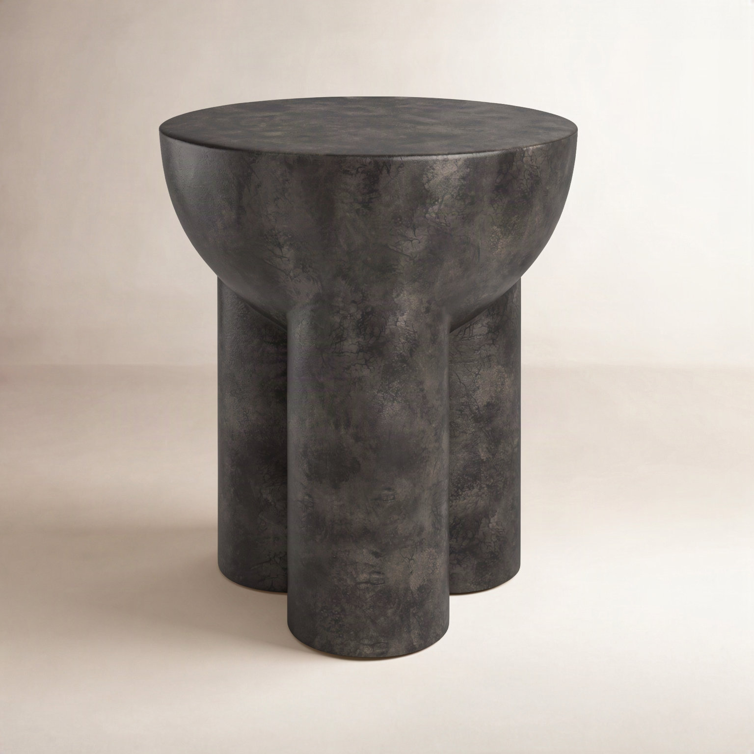 End Table, Raw Black