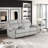 Cappella 75.5"W Rolled Arm Microfiber Double Reclining Loveseat-1540517887