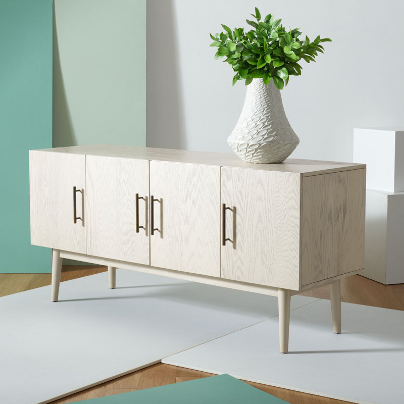 Azeldien TV Stand for TVs up to 58", White Washed