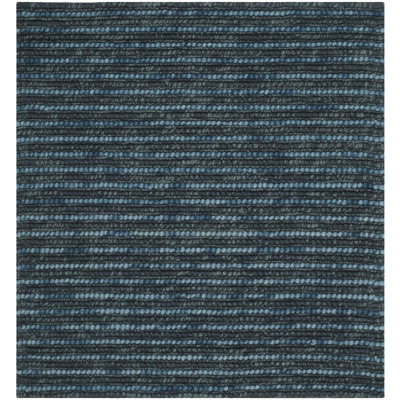 Ferrera Striped Handwoven Dark Blue Rug