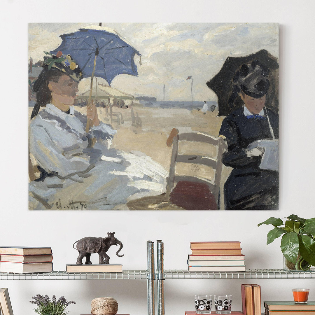 Leinwanddruck Am Strand von Trouville von Claude Monet