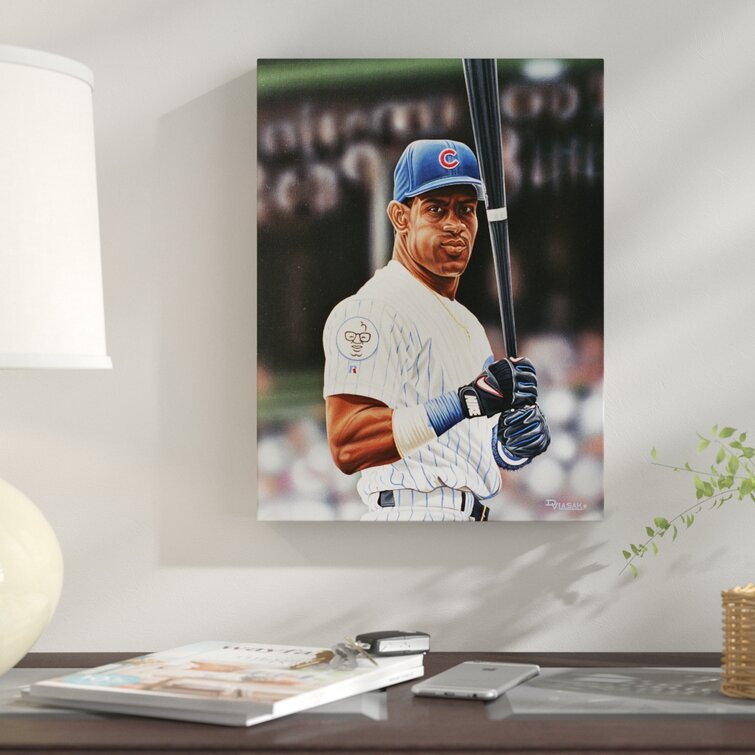 Sammy Sosa Chicago Cubs' Oil Painting Print on Wrapped Canvas East Urban Home Size: 24 H x 18 W