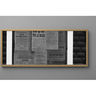 WWI French Public Notices Board 1914-18 - Vintage War Poster Framed Wall Art