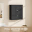 Medicine Cabinet Bathroom Wall Cabinet with Adjustable Shelf, Black