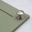 Brushed Nickel Cup Handle & Coordinating Round Knobs-2095946499