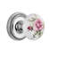 Rope Rosette with White Rose Porcelain Door Knob-1198088854