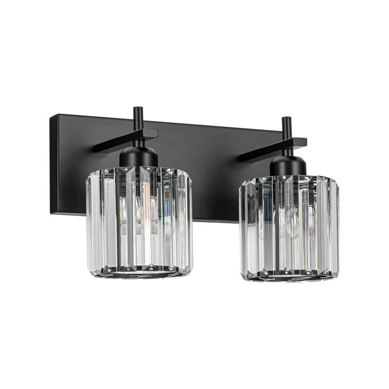 Corless Dimmable Vanity Light, 2, Matte Black