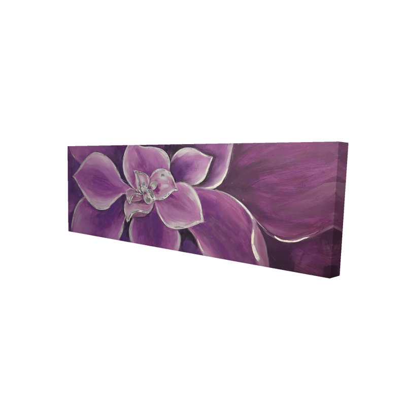 Fleur mauve - toile botanique pour la décoration intérieure