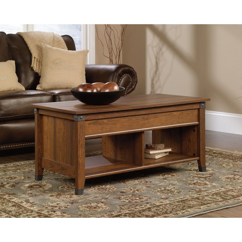Table basse avec rangement Hadara, Cerisier Washington