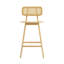Tabouret de bar d'intérieur en bois, ensemble de 2