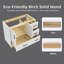 Base de meuble-lavabo simple en bois massif de 42 po seulement en blanc