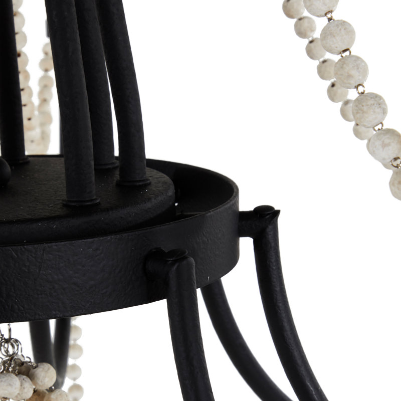 Percy 8 - Light Candle Style Empire Chandelier with Beaded Accents