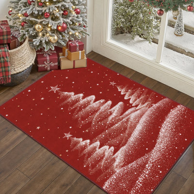 Loly Christmas Area Rug Washable Rug With Non-Slip