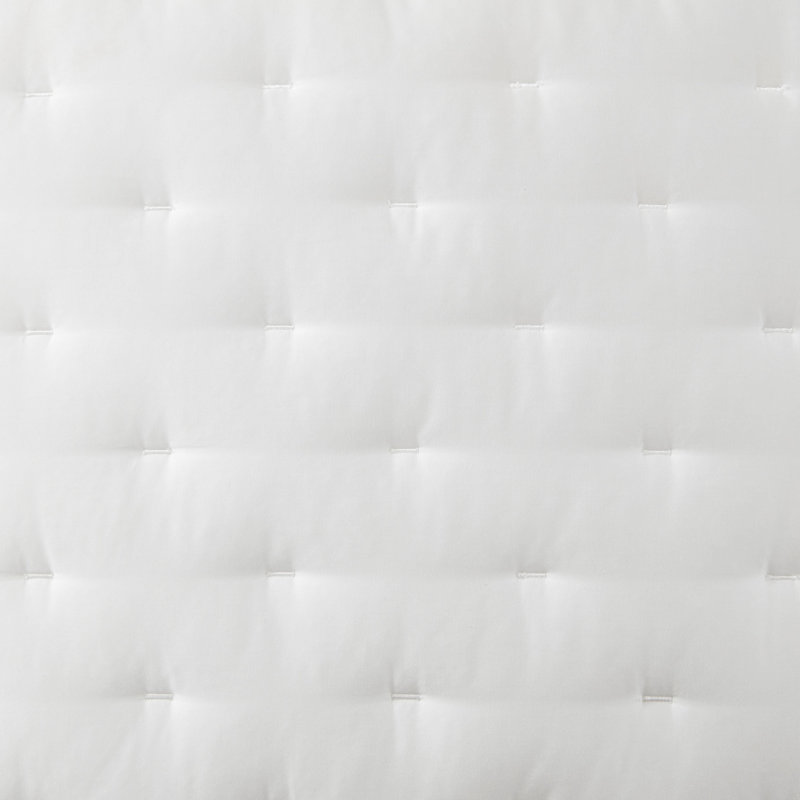 Ensemble de courtepointe 100% coton soyeux et moderne 100% Riggi, Blanc, Courtepointe très grand et 2 très grandes taies 