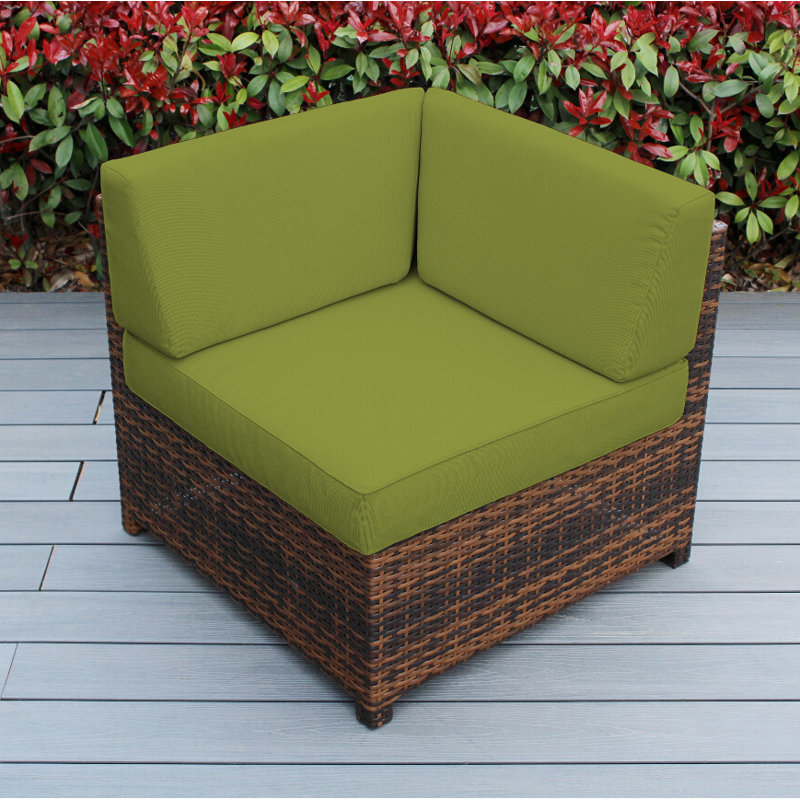 Chaise de patio avec coussins Billyjo, Sunbrella Ara, Mélange de bruns