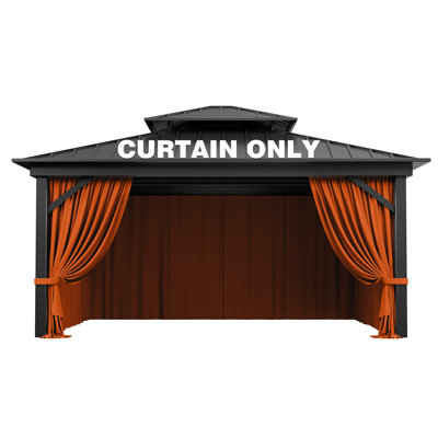 4-Panels Sidewall Curtains For Gazebo, Only Curtains