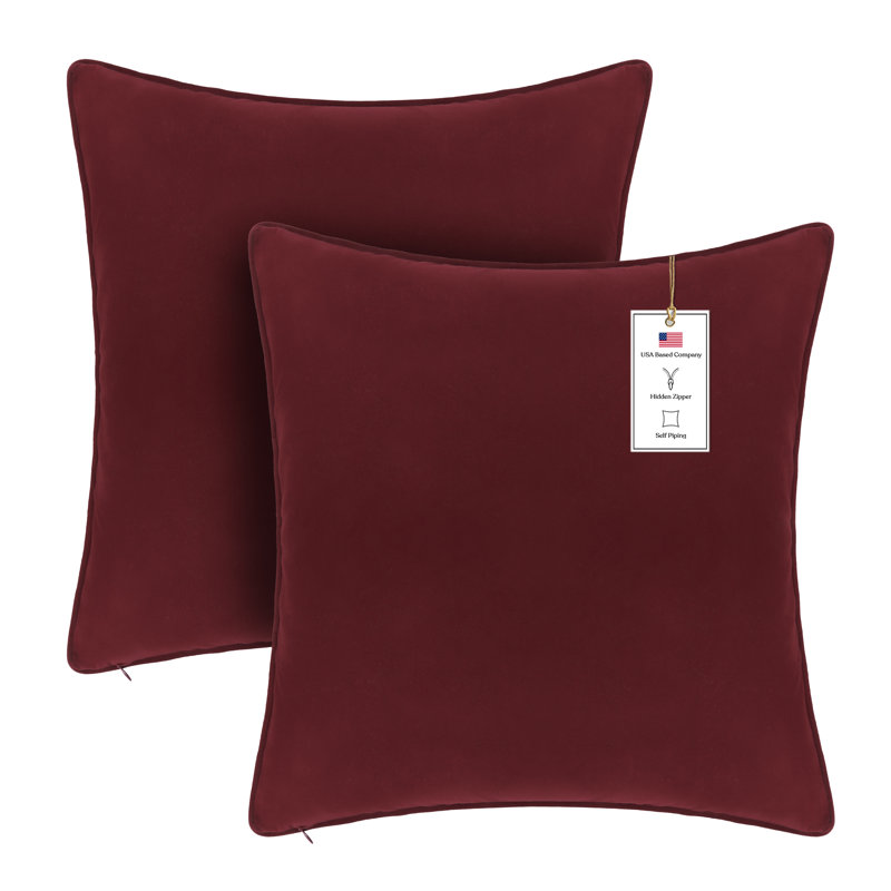 A1HC Luxurious Fine Soft Velvet Throw Pillow Cover, 24" x 24", Royal Blue