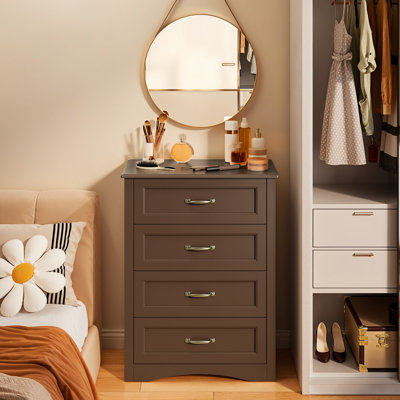 Ergica 4-Drawer Wooden Dresser