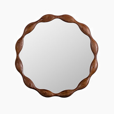 Miroir rond en bois naturel 32,28 /