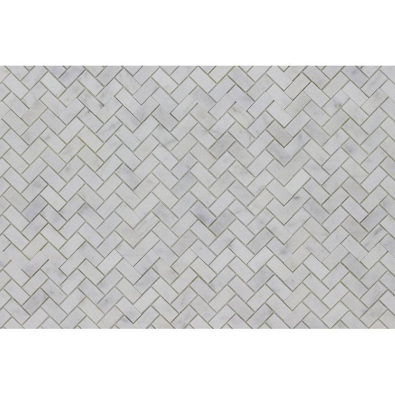 1x2 HERRINGBONE POL, Bianco Venantino