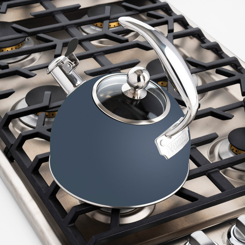 Viking 2,6 pte Bouilloire en acier inoxydable avec base à 3 plis, Bleu ardoise