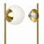 Petite lampe de table moderne en métal avec abat-jour globe en verre blanc Ethereal