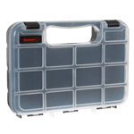 Portable Storage Case with Secure Locks and 14 Small Compartments for Hardware, Screws by Stalwart
