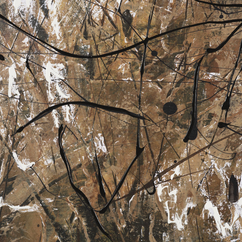 Chaos et ordre I par Chad Warren, toile encadrée texturée à la main, 32.9L x 1.6W x 42.9H, Chaos & Order III
