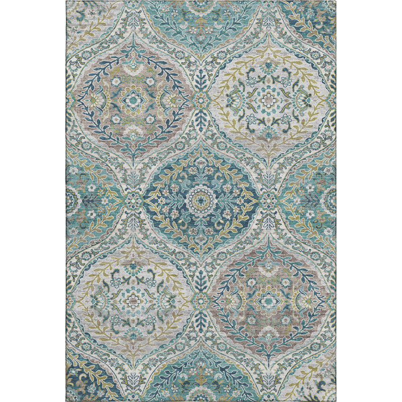 Tapis de qualité supérieure lavable à la machine Pinkston, Rectangulaire 8 pi x 10 pi