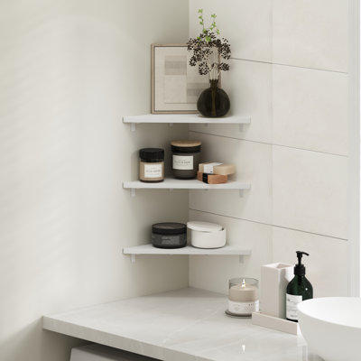 Quenten 3 Piece Triangle Bracket Shelf